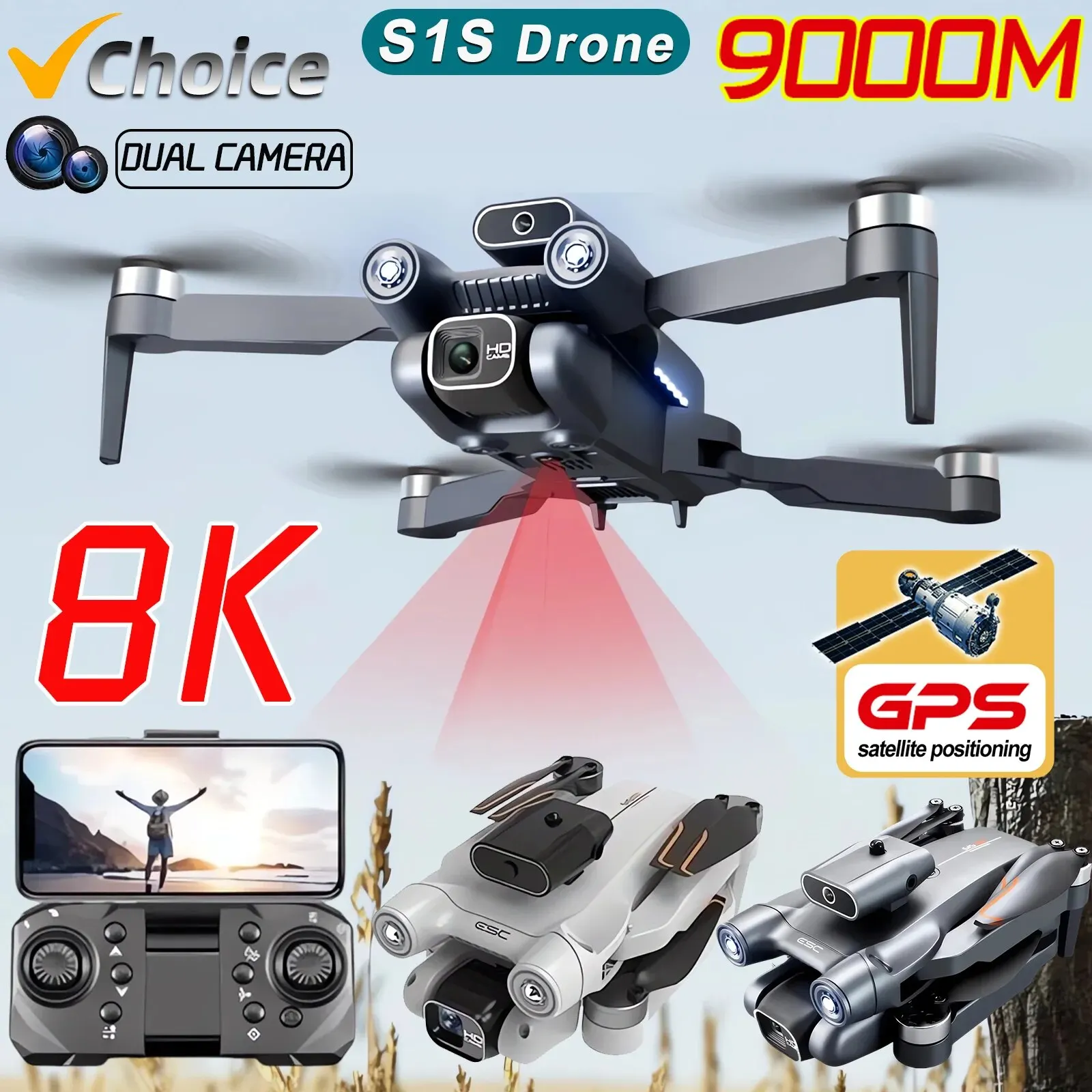 Drone Z - Profissional Brushless Motor Drone, GPS Drone,
