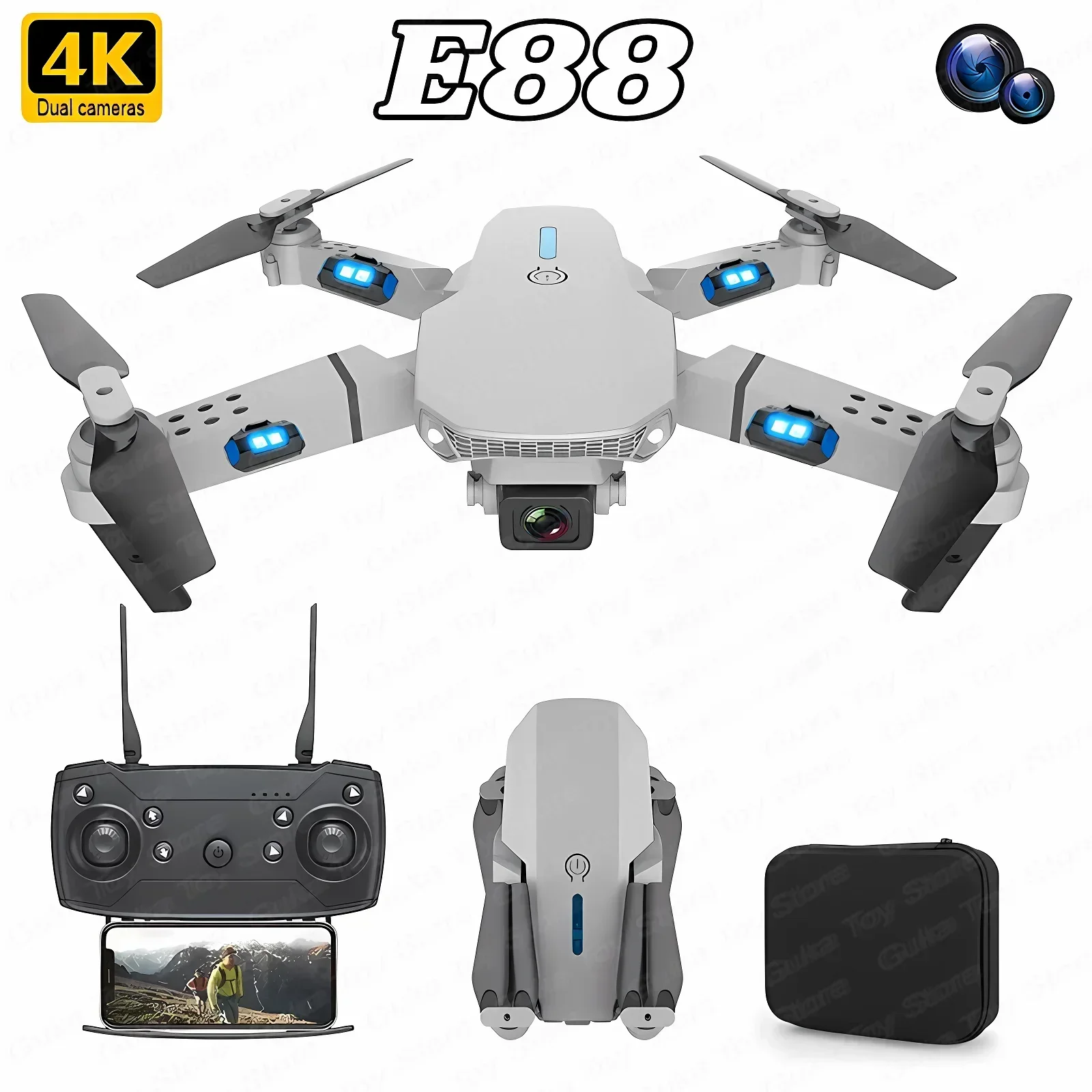 Rc Drone E88 - E88 pro wifi fpv drone grande