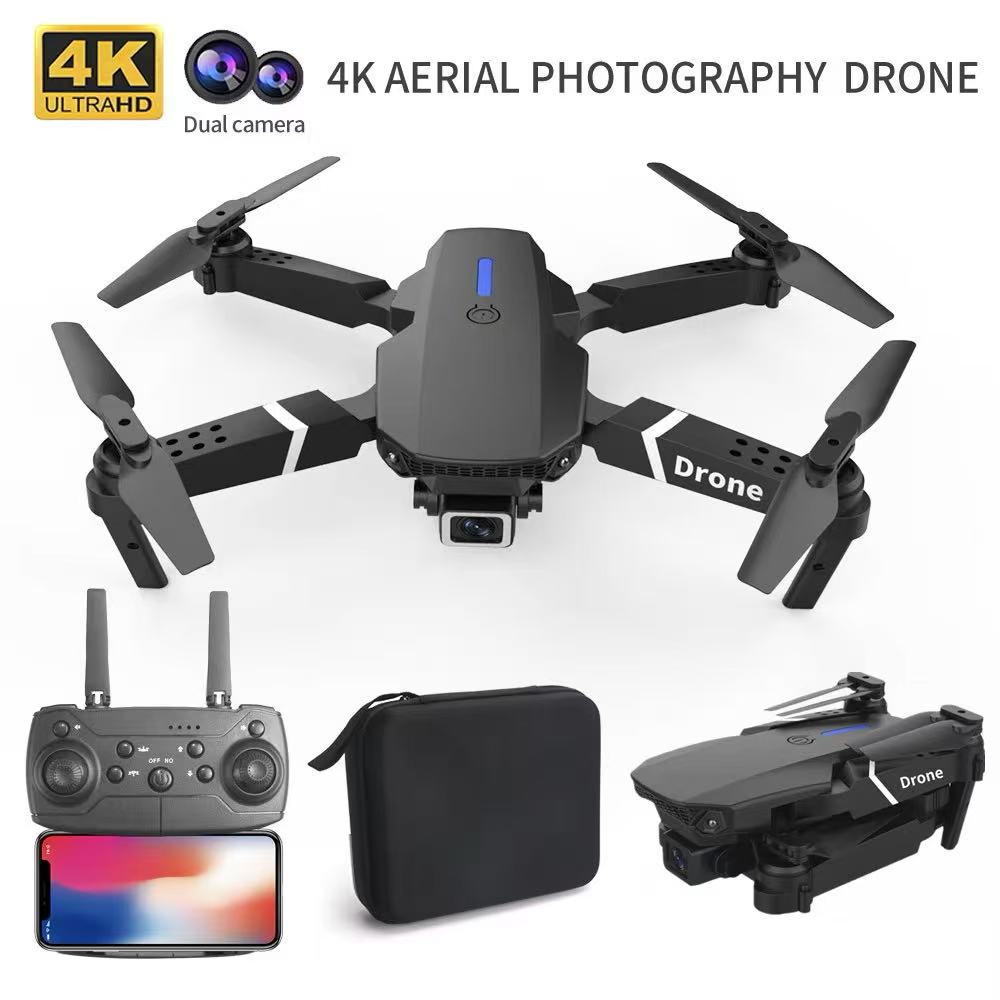 Rc Drone E88 - Drone profissional e88 4k grande angular