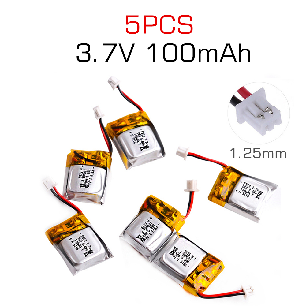 Drone Fq777 Rc Quadcopter - 5 peças 3.7v 100mah bateria li-po