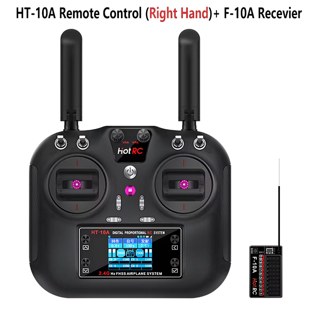 Drone Rc Receiver And Transmitter - Transmissor Hotrc HT-10A 2.4G 10CH com