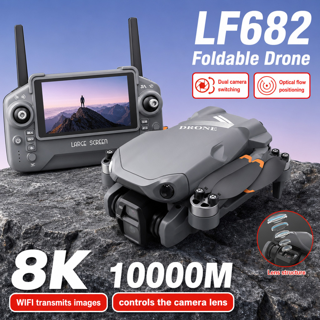 Drone Kf Rc - Drone Aéreo LF682 com Câmeras Duplas