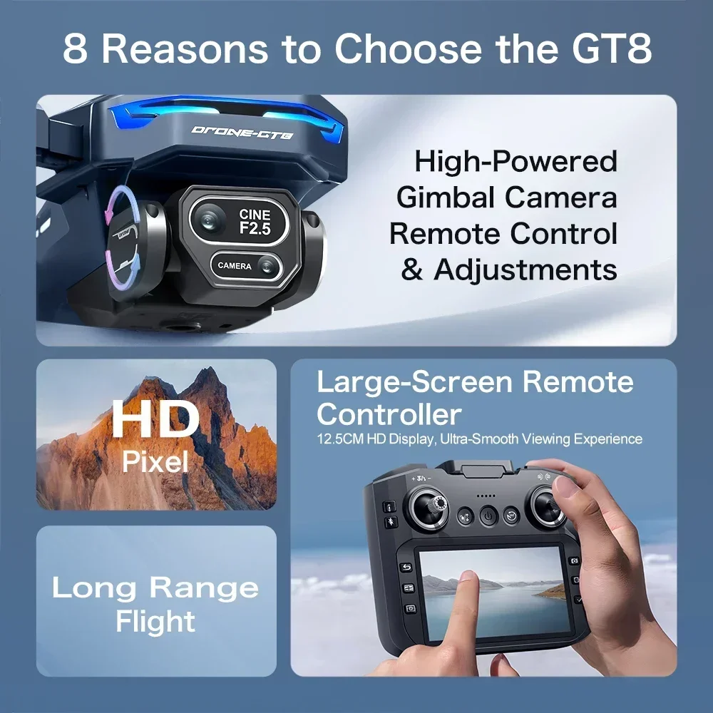 Drone 4k hd gt8 câmera para ev - Drone Gt8 Rc avaliação e preço
