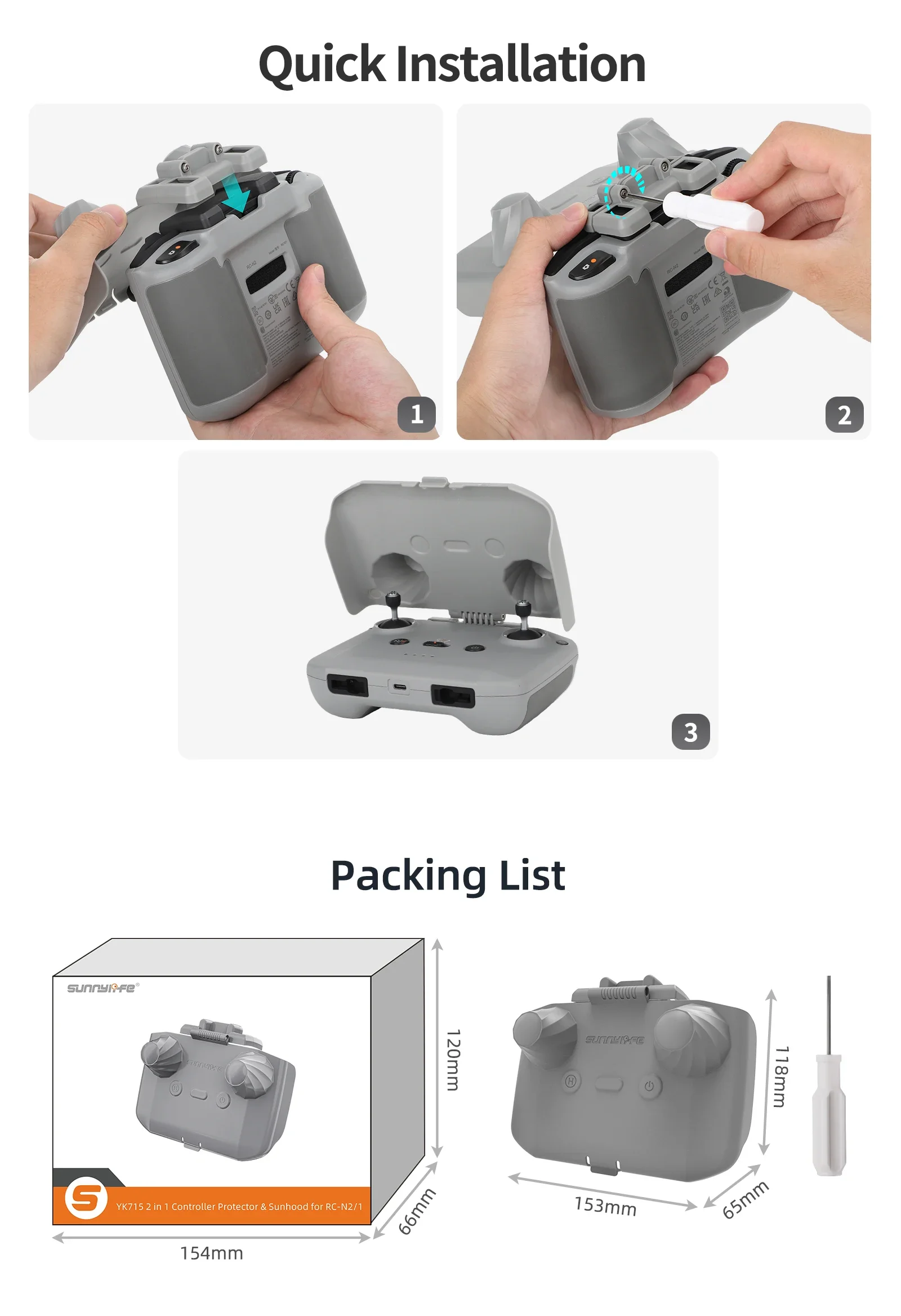 2 em 1 controlador protetor su - Drone Dji Rc 3 avaliação e preço