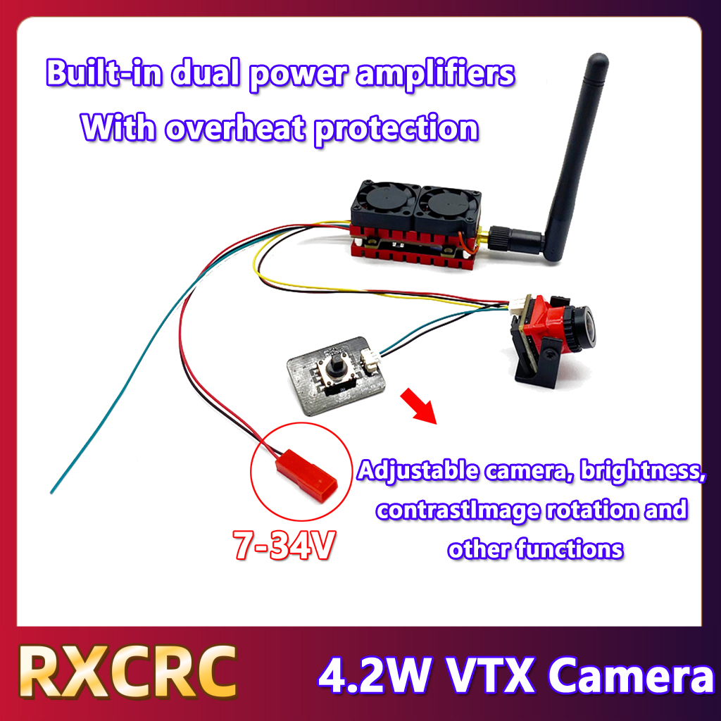 Rxcrc 5.8g 48ch 4.2w transmiss - Drone Rc Receiver And Transmitter avaliação e preço