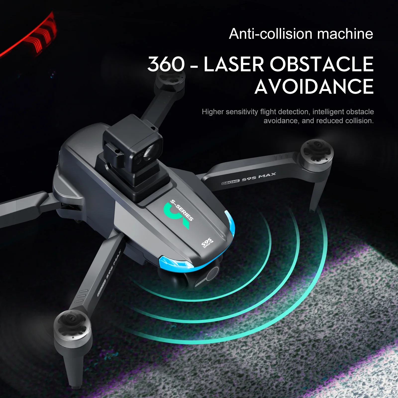 Novo s9s max mini drone 4k 2 e - Drone Kf Rc avaliação e preço