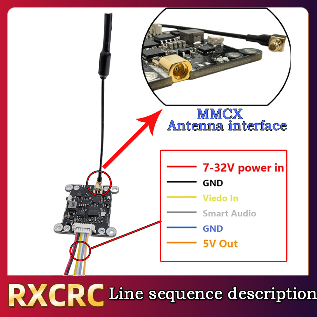 Módulo RXCRC 5.8G 48CH 1.6W VT - Drone Rc Receiver And Transmitter avaliação e preço
