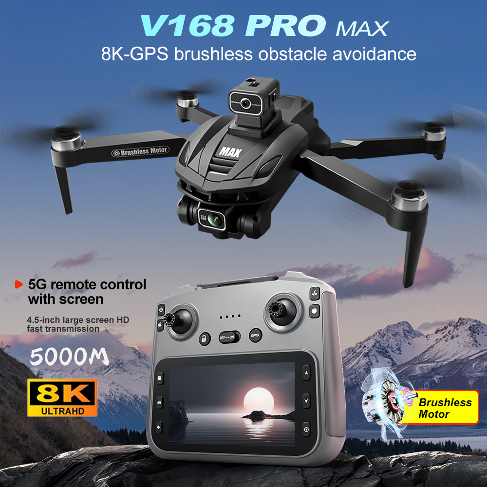 V168 PRO Max GPS Drone 8K Prof - Drone Kf Rc avaliação e preço