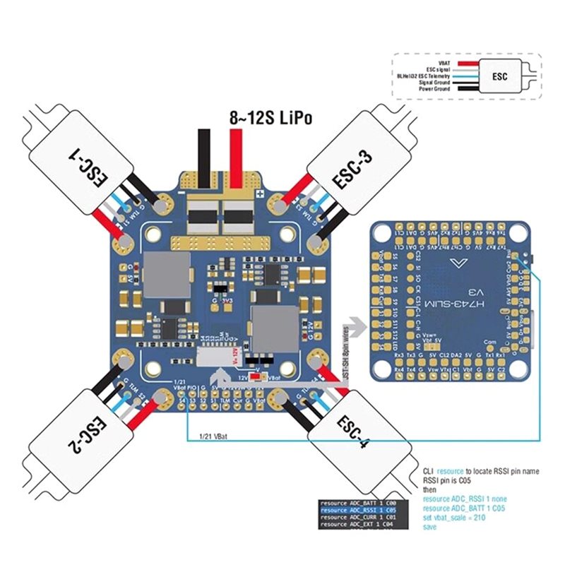 Placa Y45A-Para Sistema Matek  - Drone Rc Board avaliação e preço