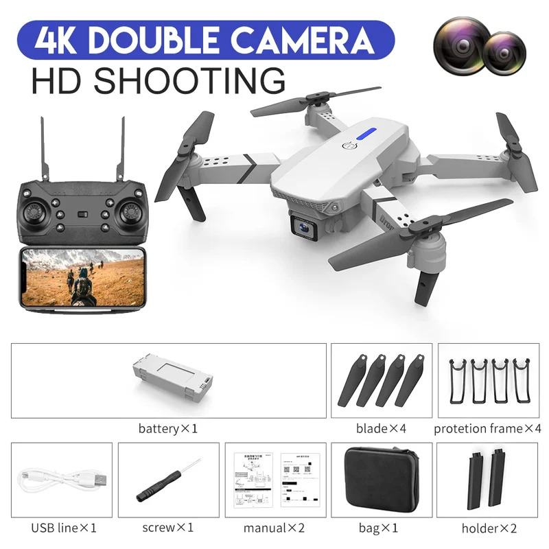 E88 probigent dobrável drone s - Drone Z avaliação e preço