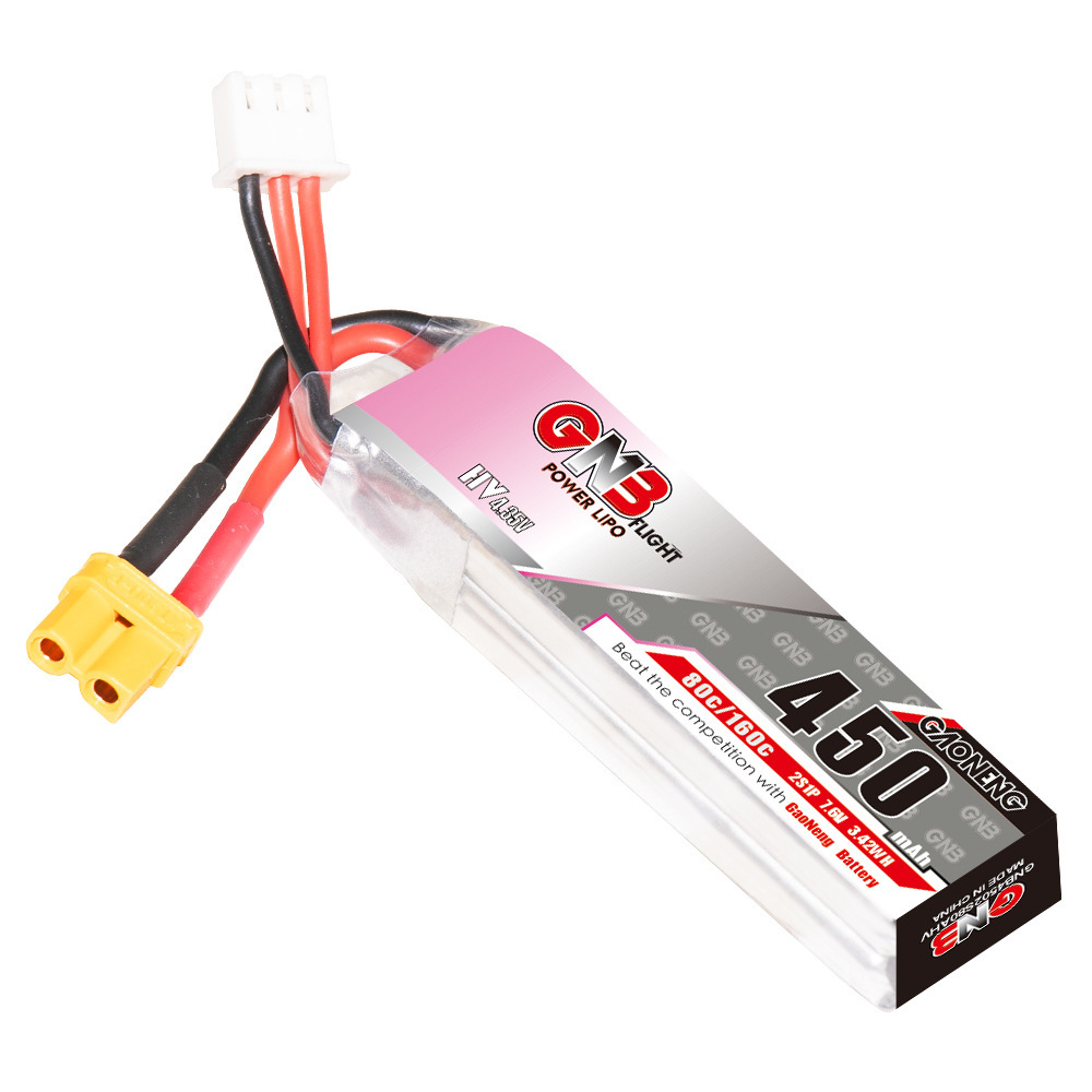 Bateria lipo gnb hv 2s 7.6v 45 - Drone Rc Board avaliação e preço
