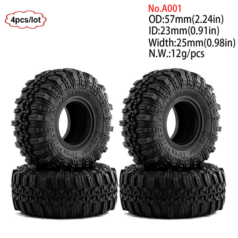 4 Peças de Pneus e Aros de 1.0 - Rc Rock Crawler avaliação e preço
